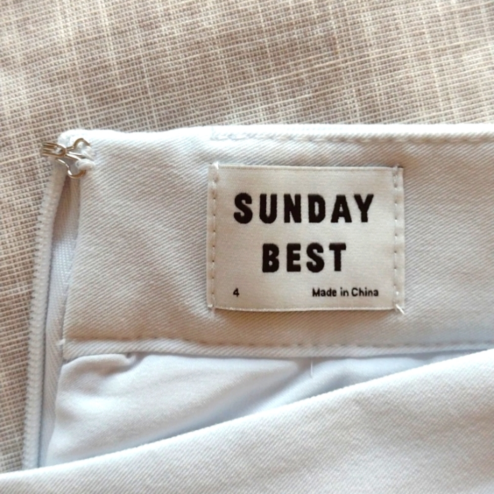 Sunday Best Women's Pleated Mini Skirt in White - Picture 3 of 6